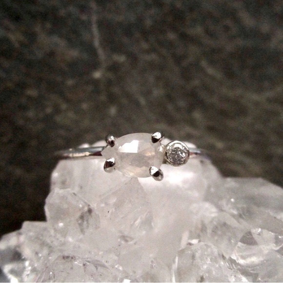 Jewelry - White Rosecut Diamond Ring (OOAK)